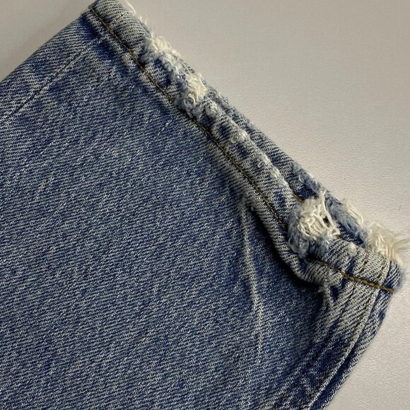 NEW AGOLDE Riley Long High Rise Straight Jeans • Size 25 • Quiver Distressed - Picture 11 of 11